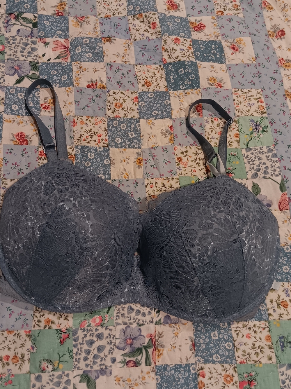 Victoria's Secret Lace Underwire Bra - Slate Blue